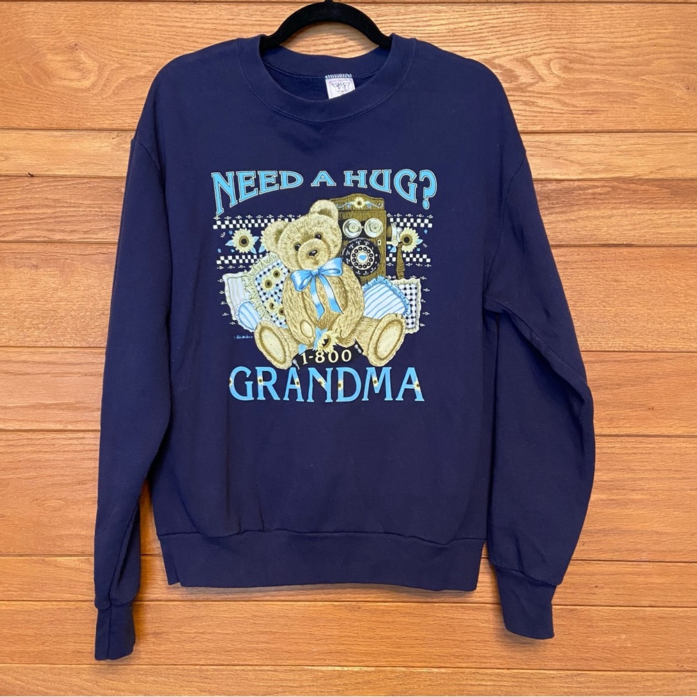 Vintage 90s 1-800 Call Grandma grandmacore sweatshirt